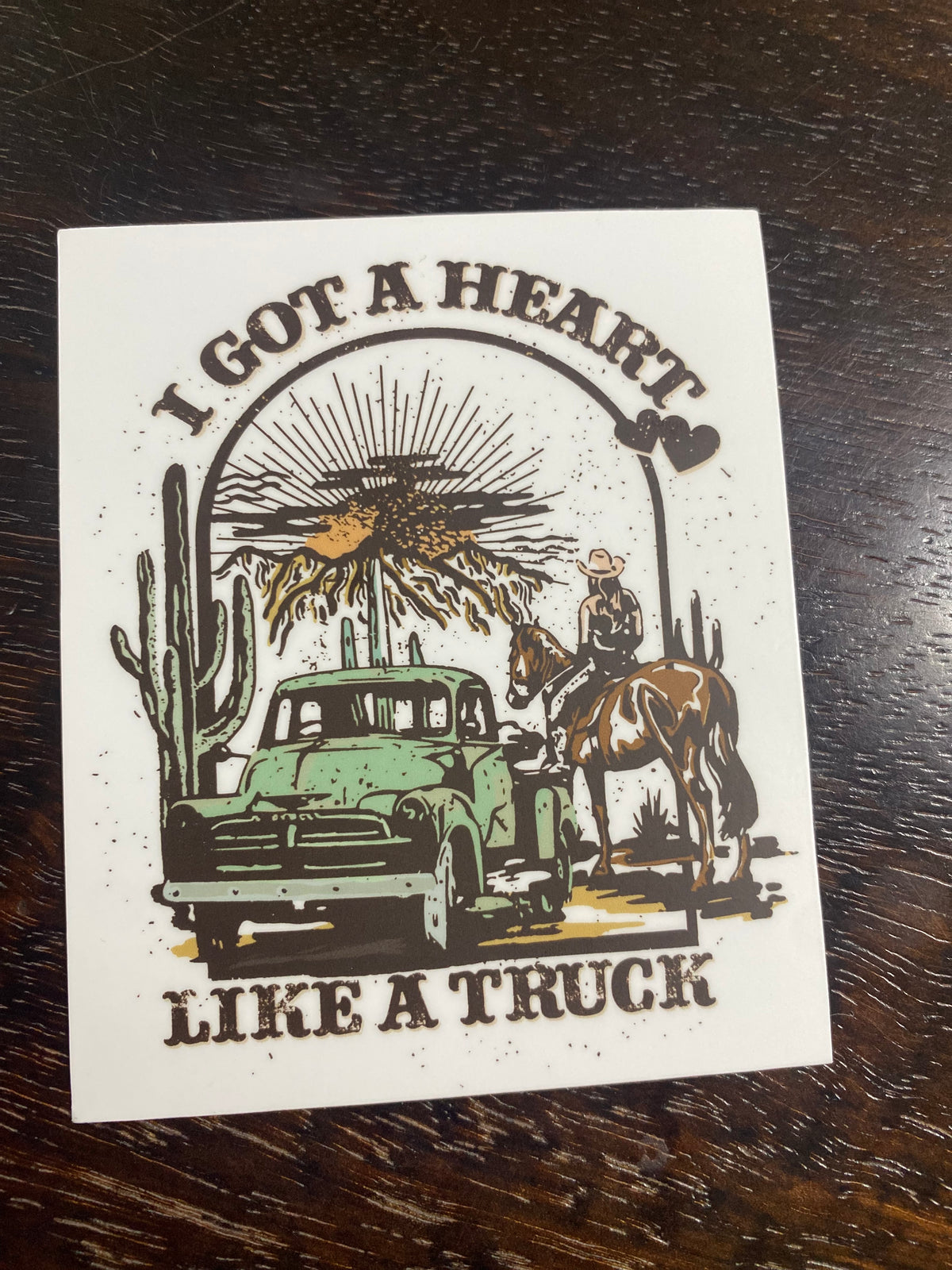 Heart Like A Truck Sticker