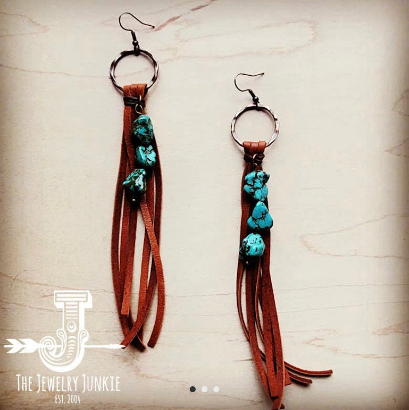 The Mitrianne Leather Earrings