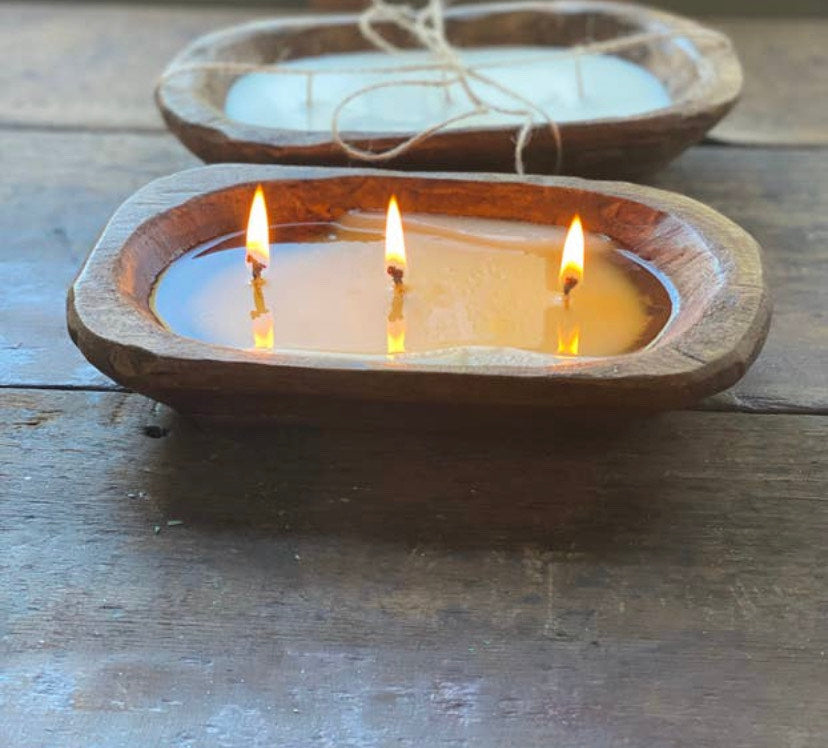 3 Wick Dough Bowl Candle