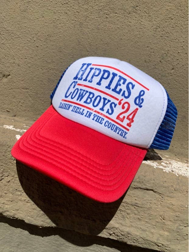 Hippies and Cowboys Foam Trucker Hat