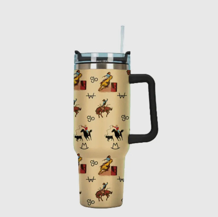 Vintage Cowboy Tumbler