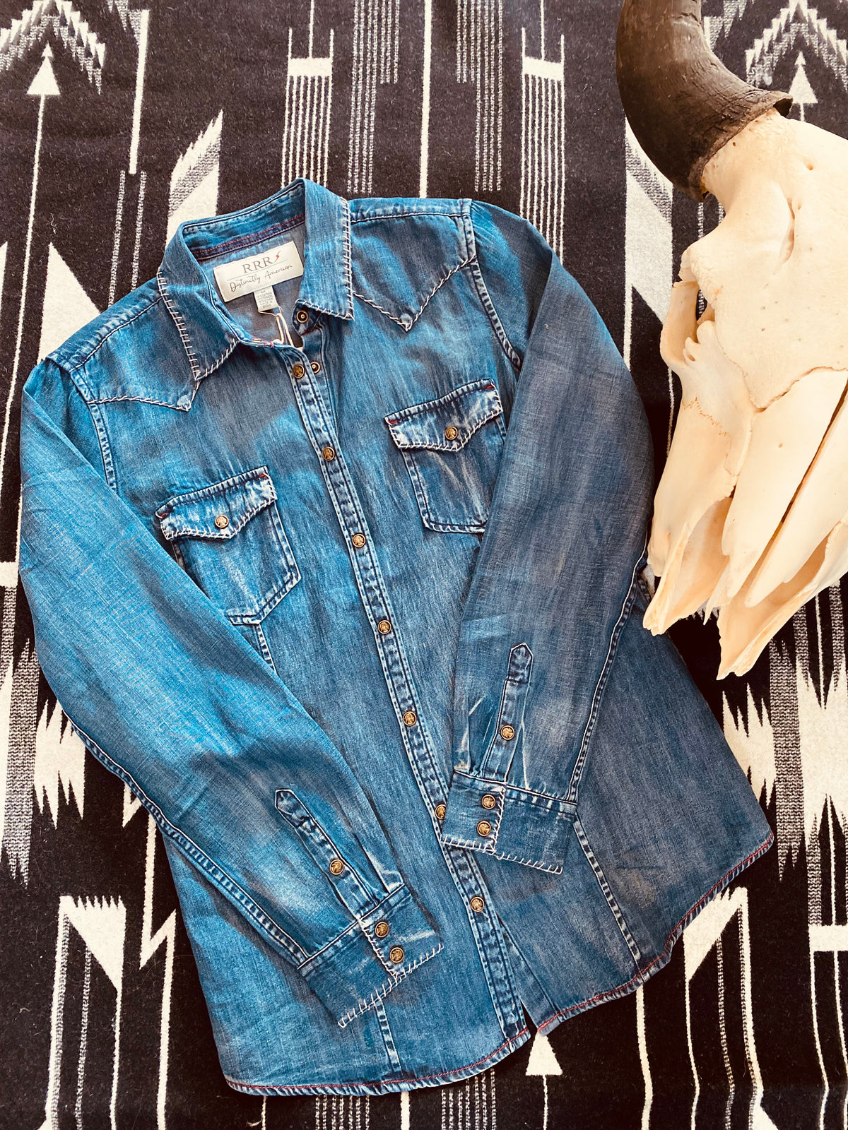 The Chief Denim Snap Down Shirt